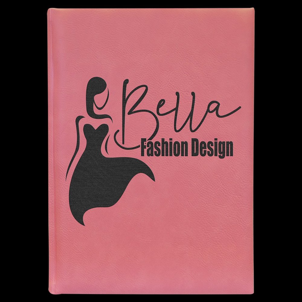 Pink Leather Sketchbook - Personalized